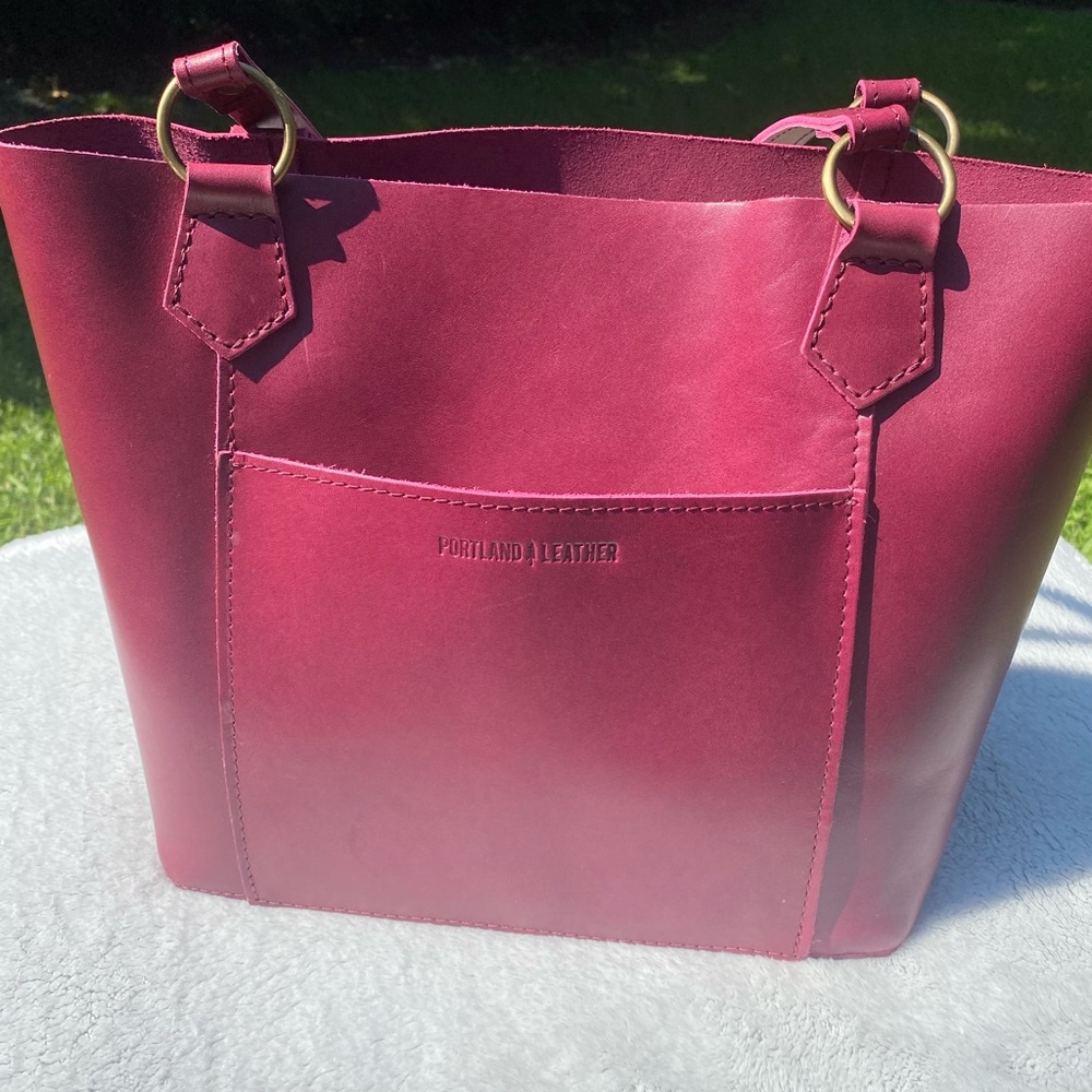 Portland Leather Boysenberry Market Tote